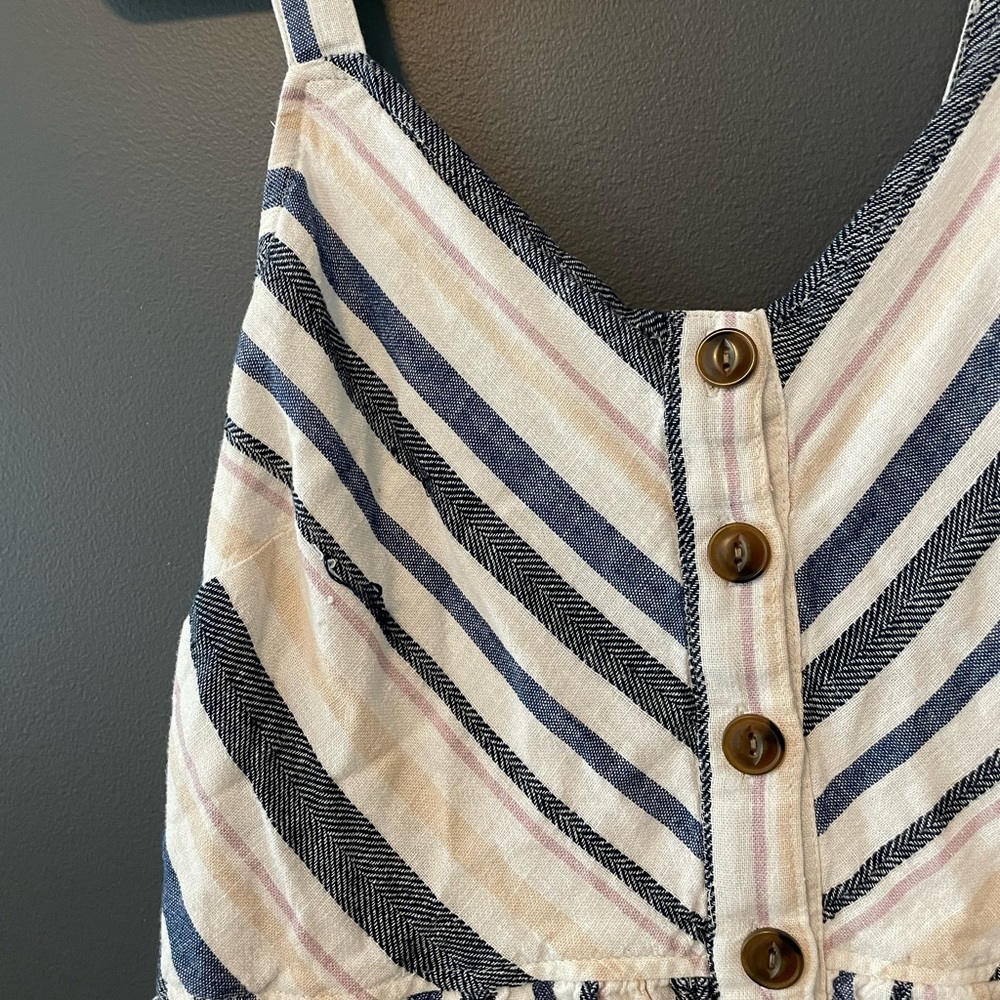Universal Thread Midi Striped Dress. Nap dress. Large. Cozy soft linen. - Picture 2 of 3